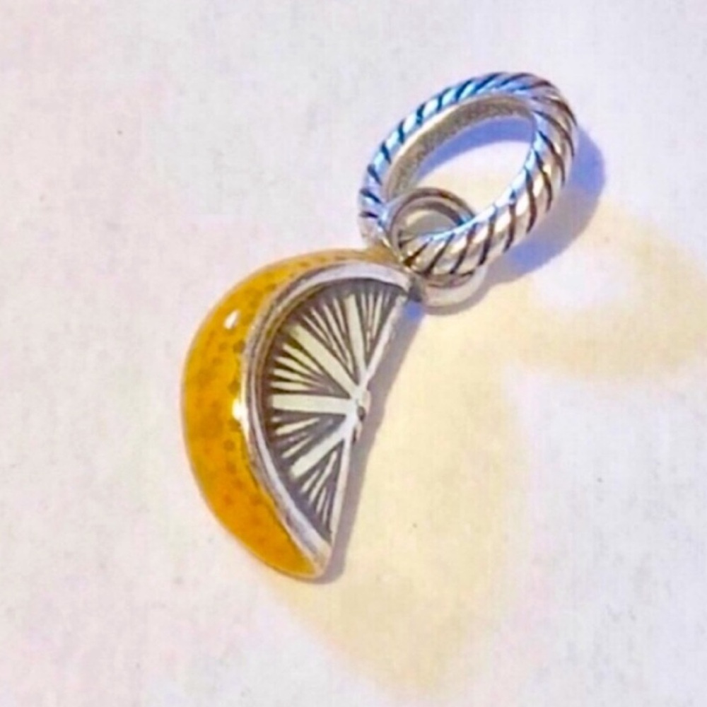 🆕Listing! 🆕 Brighton Florida state orange slice charm Enameled Florida on side